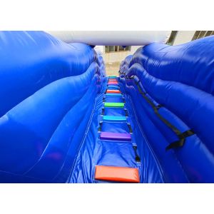 2019 water park giant inflatable bouncer slide with four 4 slides for kids