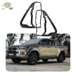 China Matte Black Car Tail Light Cover For Hilux Revo Rocco 2021 on sale