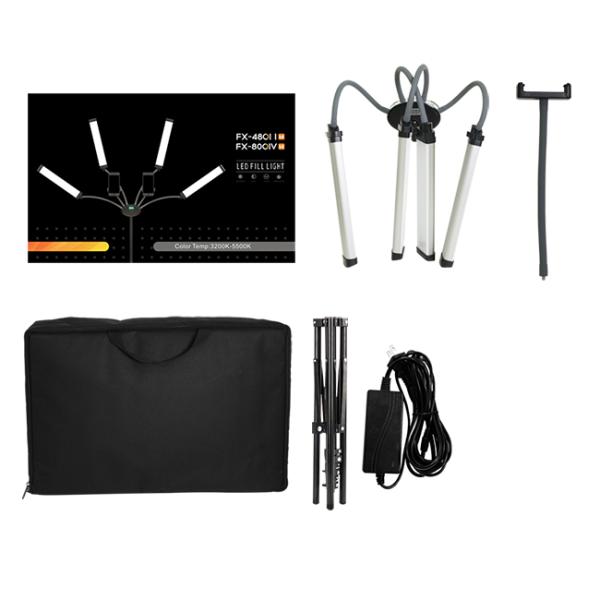 80W 4 Arms Makeup Light With Phone Holder For Tiktok Live Streaming