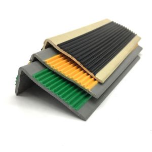 Protective L Shape PVC Rubber Stair Nosing Edge Trim for Slip Resistant Stair