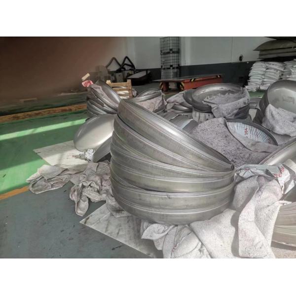 Quality 300mm 2mm Flat Dished Head For Pressure Vessel Sand Blasting wholesale