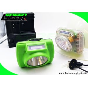 Fire Retardant Cordless Miner Cap Lamp 13000 Lux Brightness With Battery Status Display