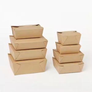 Customized Eco- friendly and recyclable takeaway food box disposable fast food