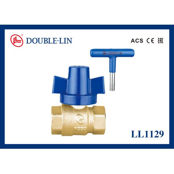 PTFE Seat 1/2" Lockable Brass Ball Valves 25 Bar ISO228 Thread