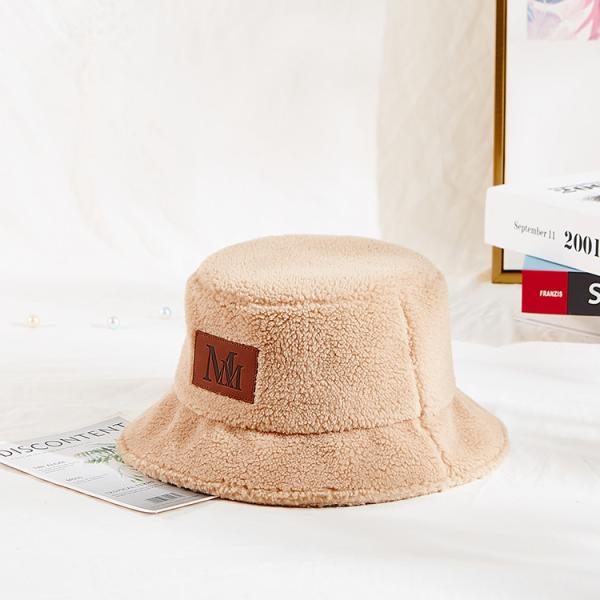 Quality 58cm  Warm Winter Plush Faux Mink Fur Bucket Hat wholesale