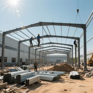 Custom Steel Frame Warehouse 20m Span with High Strength Bolts