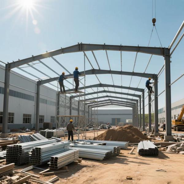 Quality Custom Steel Frame Warehouse 20m Span with High Strength Bolts wholesale