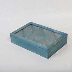 Multifunctional Wooden Storage Box With Dividers Ultraportable Dustproof