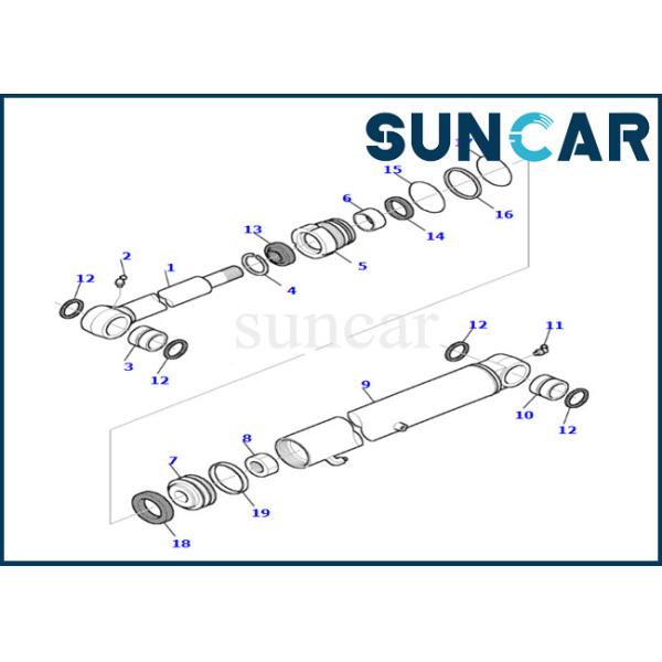 Quality Bucket Cylinder Seal Kit 878000538 Kits PC35R-8 Komatsu Wear And Oil Resistant Bucket Cylinder Service Kit wholesale