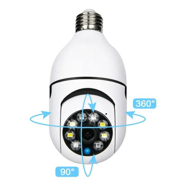 Quality 1080P Indoor Night 360 TUYA Wifi CCCTV Wireless Camera E27 Dome Socket One Way Audio wholesale