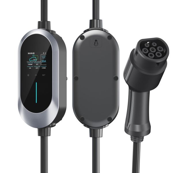Portable EV Car Charger Equipped with RGB LED Indicator and Plug and Play
