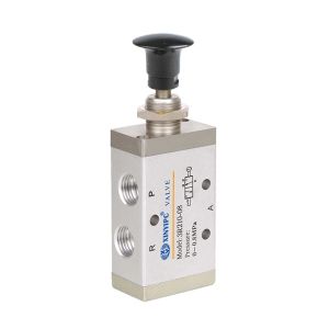 3 / 2 Way Pneumatic Manual Valve 3R Single Head Hand Operated Air Control Valves