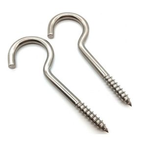 Zinc Plating Self Tapping Wood Screws CS / SS Made With Open Eye Hook