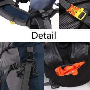Waterproof Lightweight Hiking Backpack 60L With Padded Shoulder Straps