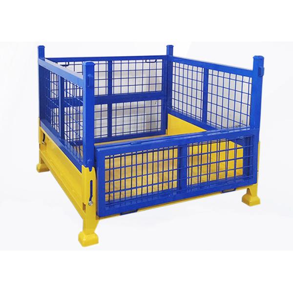 Quality Collapsible Wire Mesh Pallet Containers Welded Wire Cage Powder Coated Finish 1200*1000mm wholesale