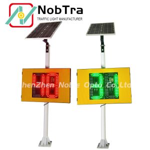 CE Certified 2 Color Solar Radar Traffic Signal for Overspeed Enforcement
