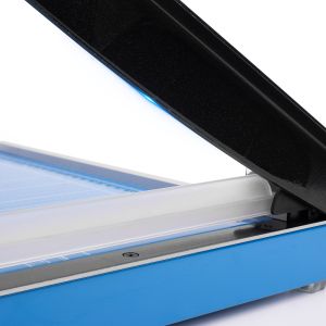 Professional A4 Manual Desktop Paper Cutter with Blue Base and Metal ABS