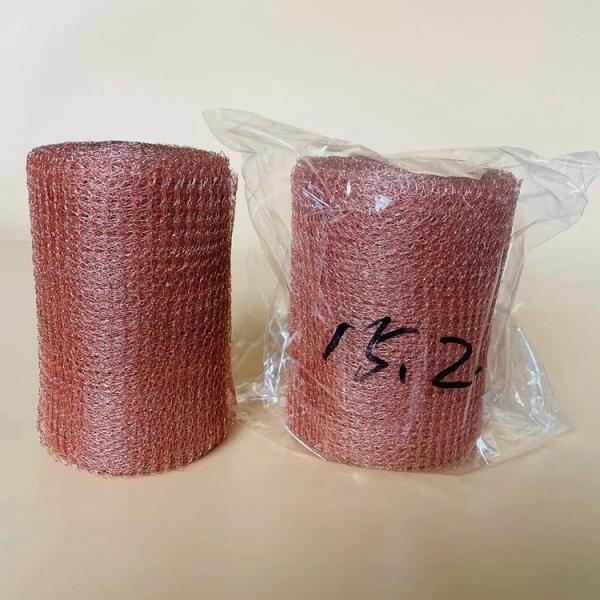Quality Single Wire Knitted Copper Mesh Rolls For Reducing Pests / Repelling Mice wholesale