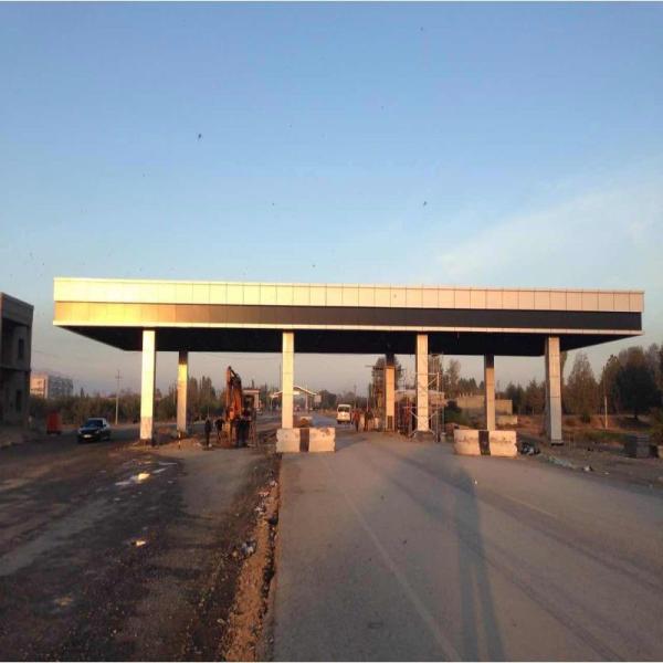 Q345 Gas Station Canopy 150mm Roof Toll Plaza Canopy Light Gauge