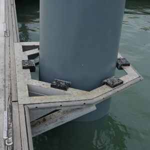 Marina Floating Dock Pile Guide Surface Tolerance Steel Aluminum Pile Guide For