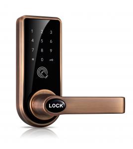 Cheap Keyless Keypad Door Lock , Password Card App Bluetooth Digital Lock For Home for sale
