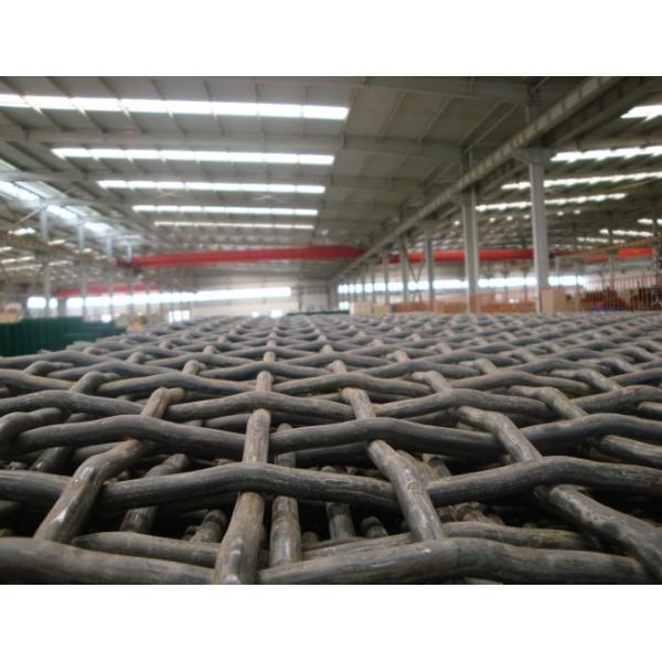 0.8mm-12.7mm Corrosion Resistant Crimp Wire Mesh Screen Silver And Black