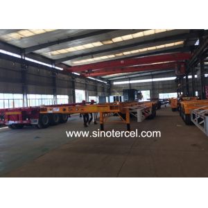 Customized 3 Axle Flatbed Semi Trailer 6880mm 1310mm Wheel Base