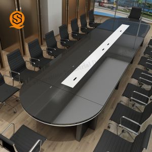 Antibacterial Solid Surface Conference Table Oval Meeting Room Table