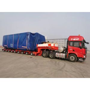 Self Dumping 12/16 Axis Heavy Equipment Trailer For 200t Load Capacity Transport