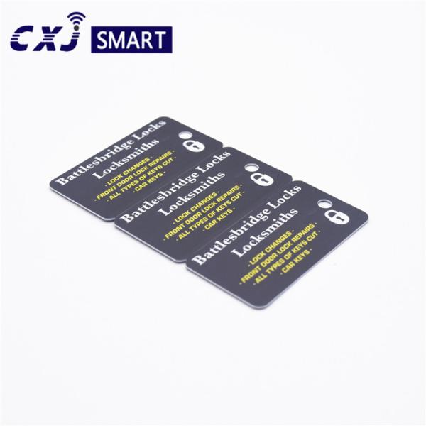 0.76mm 0.84mm Plastic PVC Card Key Tag ODM 3 Up Hot stamping Printing