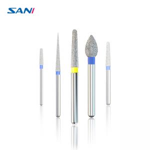China High Performance Stainless Steel Silver Dental FG Diamond Burs High Speed 11mm on sale