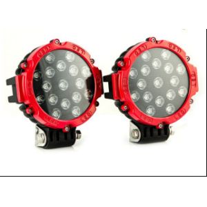 12V 24V Round work light 51W 6000k Auto led work light Black Yellow Red LED