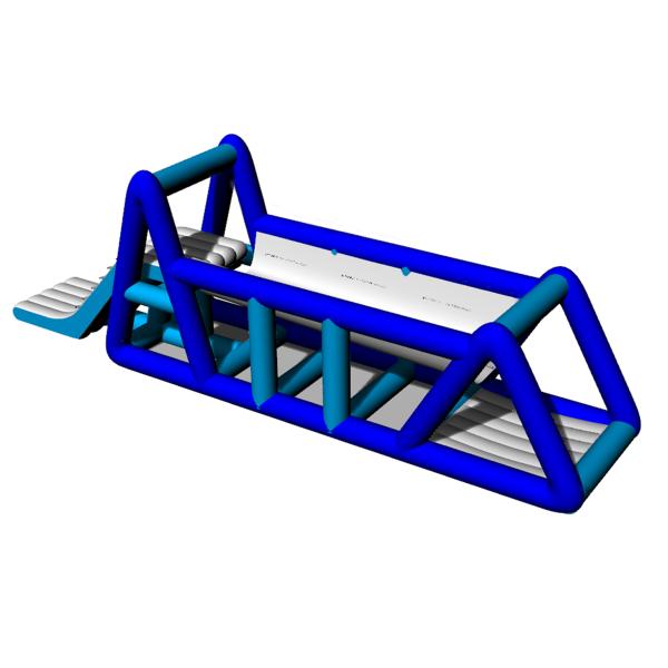 0.9mm Pvc Tarpaulin Aqua Park Obstacle Course , Aqua Inflatable Park