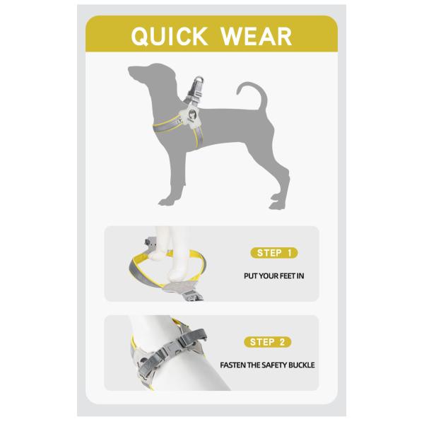 Pet Y-Shaped Harness Dog Breathable Reflective Harness For Small And Medium Sized Dog