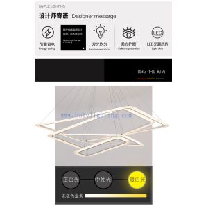 2017 New Modern Rectangle LED Pendant Light With Lamp For Home Decoration