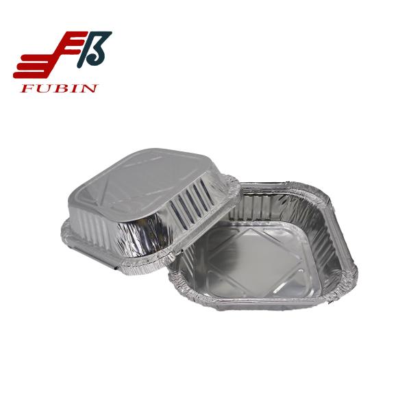 Quality 470ml Square Aluminum Foil Pans With Paper Lids Household wholesale