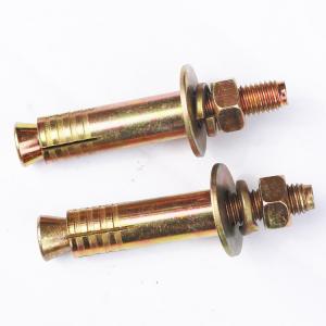 Cheap Yellow Zinc Plated Expansion Anchor Bolt / Concrete Fasteners for sale