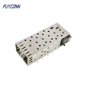 China 2x1 Female SFP Connector 40 Pin with Light Pipe Press-Fit on sale