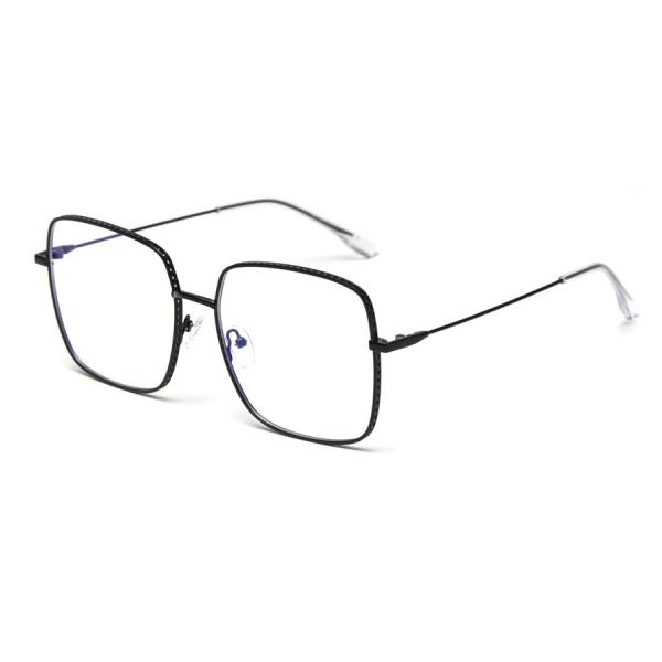 Quality Silver Alloy Square Big Frame Glasses Men Women Unisex Decoration Transparent Frame Glasses wholesale