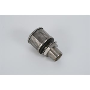 Stainless Steel 316L Wedge Wire Media Retention Nozzle Npt Thread 57mm Diameter