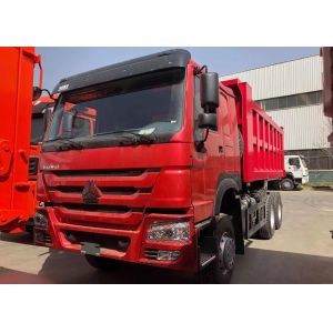Cheap Red Color SINOTRUK HOWO 6x4 Dump Truck 266HP LHD Type for sale