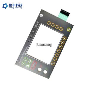 Embossing Switch Waterproof Membrane Keypad LED Backlight LCD Window