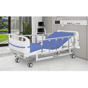 Easy Moving Manual Hospital Bed With Side Rails Mattress For Emergency Room