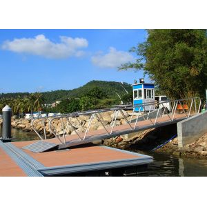 Aluminum Gangway Ramps Design With WPC Decking UHMW Roller For Marina Floating