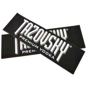 Custom Soft Touch PVC Rubber Beer Rectangular Bar Mat Spill Mat Rail Drip Mat