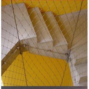 Customized Silver Stainless Steel Rope Mesh Recyclable Maintenance Free for