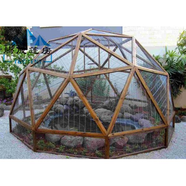 Easy Assembled Geodesic Dome Greenhouse Selectable Size Soft PVC Walls & Glass