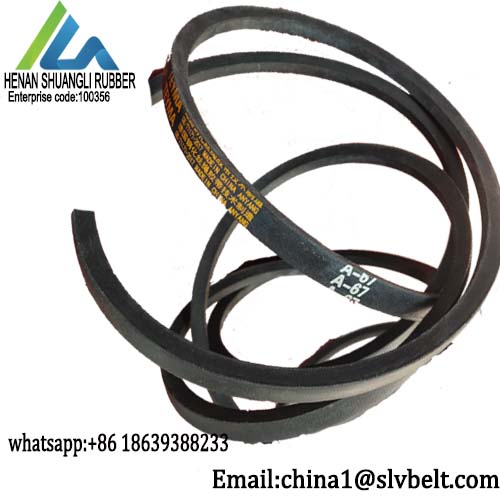 Mechanical Transmission Classical Wrapped V-belt for general drive Wear Resistance Trapezoid Type A Length 92''-102''