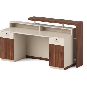 OEM ODM Office Reception Desks 1.8M Modern Wood Reception Desk
