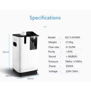 Iso Fda Verified Germany Compressor 5l Oxygen Concentrator